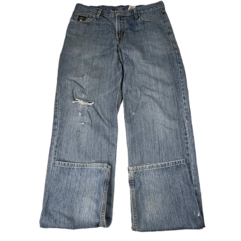 Cinch Black Label Loose Fit Straight Leg Denim Jeans 35x38 Pants‎ MB90633002